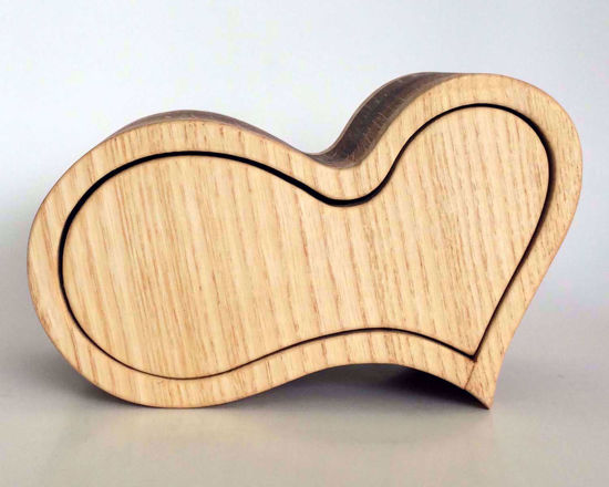 Picture of Bandsaw Wooden Jewelry Box-Heart