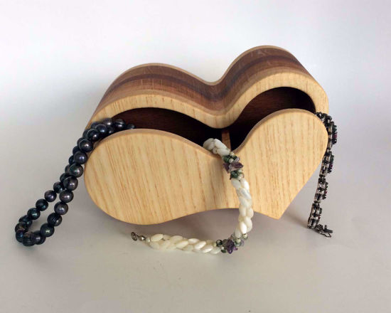 Picture of Bandsaw Wooden Jewelry Box-Heart