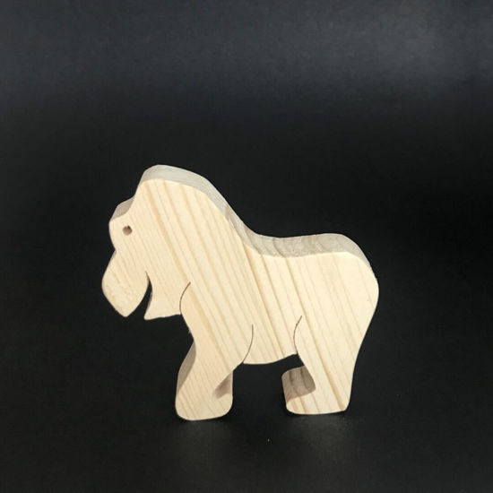 Picture of Handmade Wooden Wild Animal Toys, Set of 9