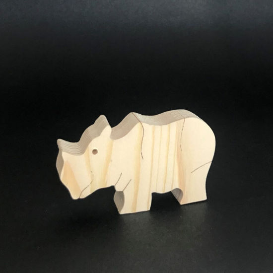 Picture of Handmade Wooden Wild Animal Toys, Set of 9