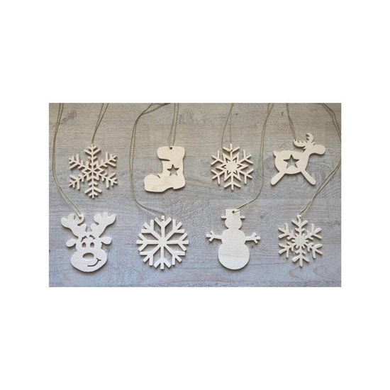 Picture of Wooden Christmas Ornaments - Big Mix Set-2