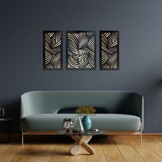 Picture of Wood Wall Art, Modern Geometric  Wood Wall Art Set