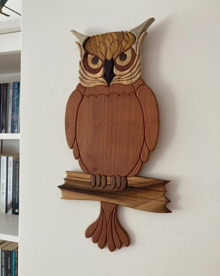 Picture of Wood Intarsia-Owl