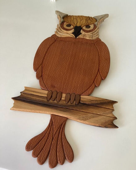 Picture of Wood Intarsia-Owl