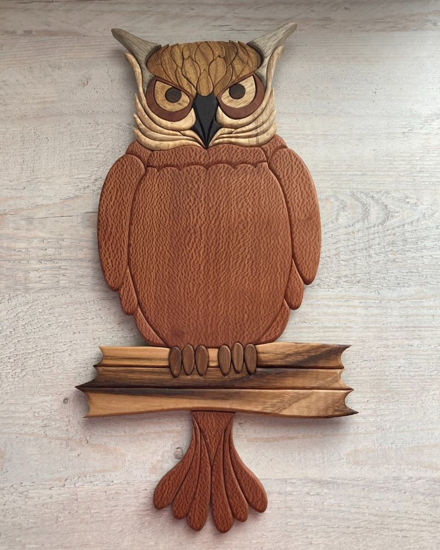 Picture of Wood Intarsia-Owl