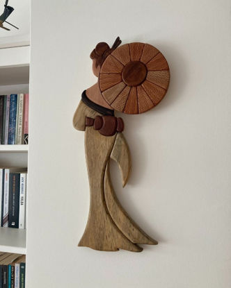 Picture of Wood intarsia-Geisha