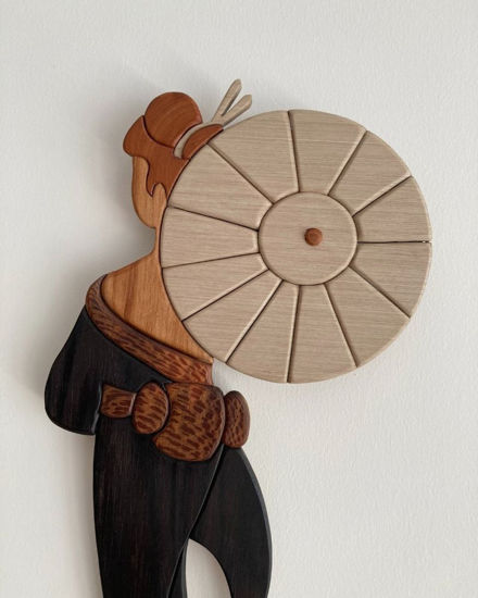 Picture of Wood intarsia-Geisha