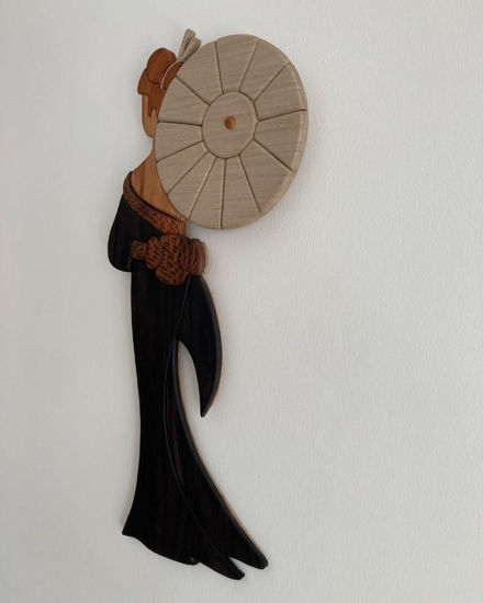 Picture of Wood intarsia-Geisha