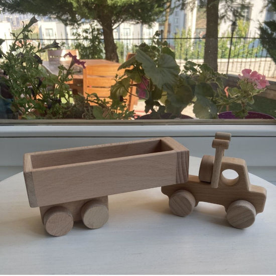 Picture of Wooden Toy Long Truck