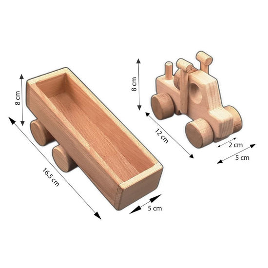 Picture of Wooden Toy Long Truck