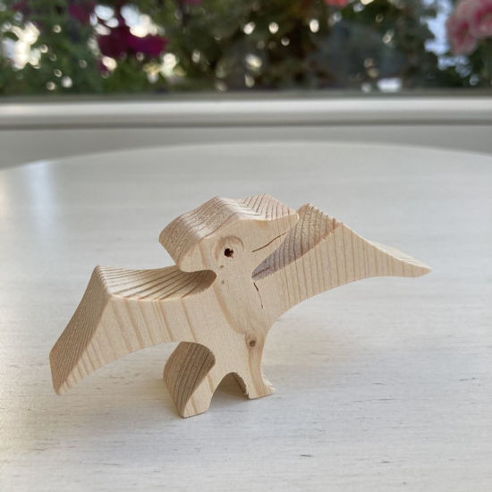 Picture of Handmade Wooden Dinosaur Toy Set