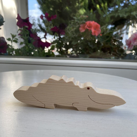 Picture of Handmade Wooden Dinosaur Toy Set