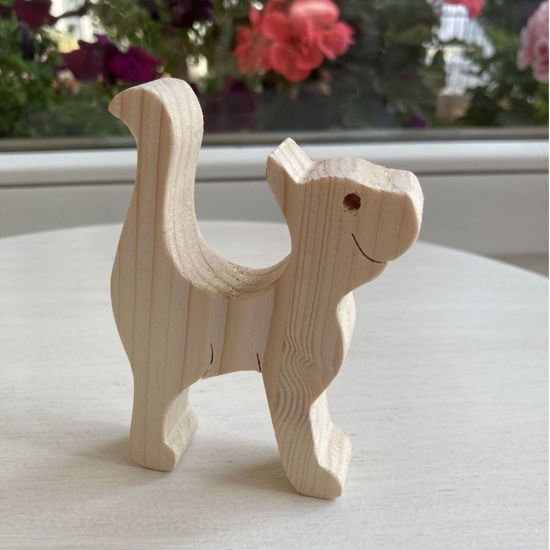 Picture of Handmade Wooden Farm Animal Toys, Set of 9