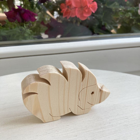 Picture of Handmade Wooden Farm Animal Toys, Set of 9