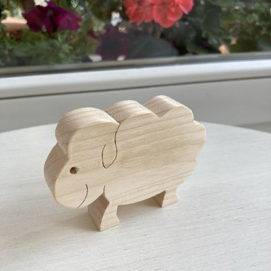 Picture of Handmade Wooden Farm Animal Toys, Set of 9