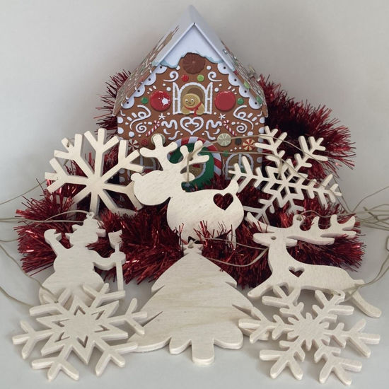 Picture of Handmade Wooden Christmas Ornaments - Big Mix Set-1
