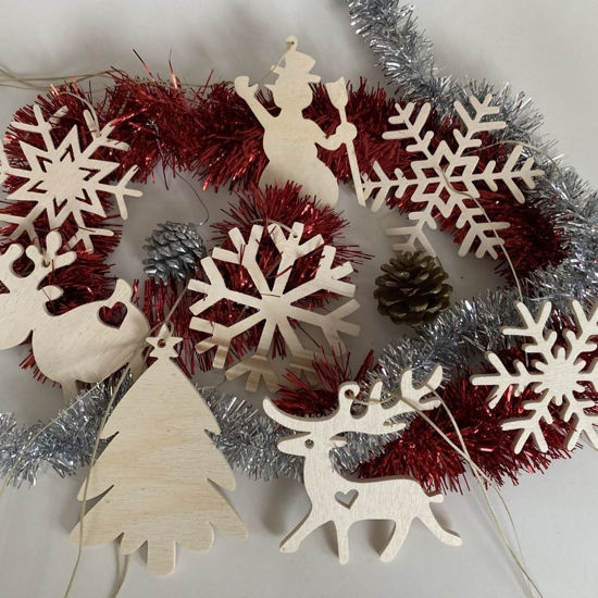 Picture of Handmade Wooden Christmas Ornaments - Big Mix Set-1