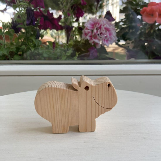 Picture of Handmade Wooden Wild Animal Toys, Set of 9